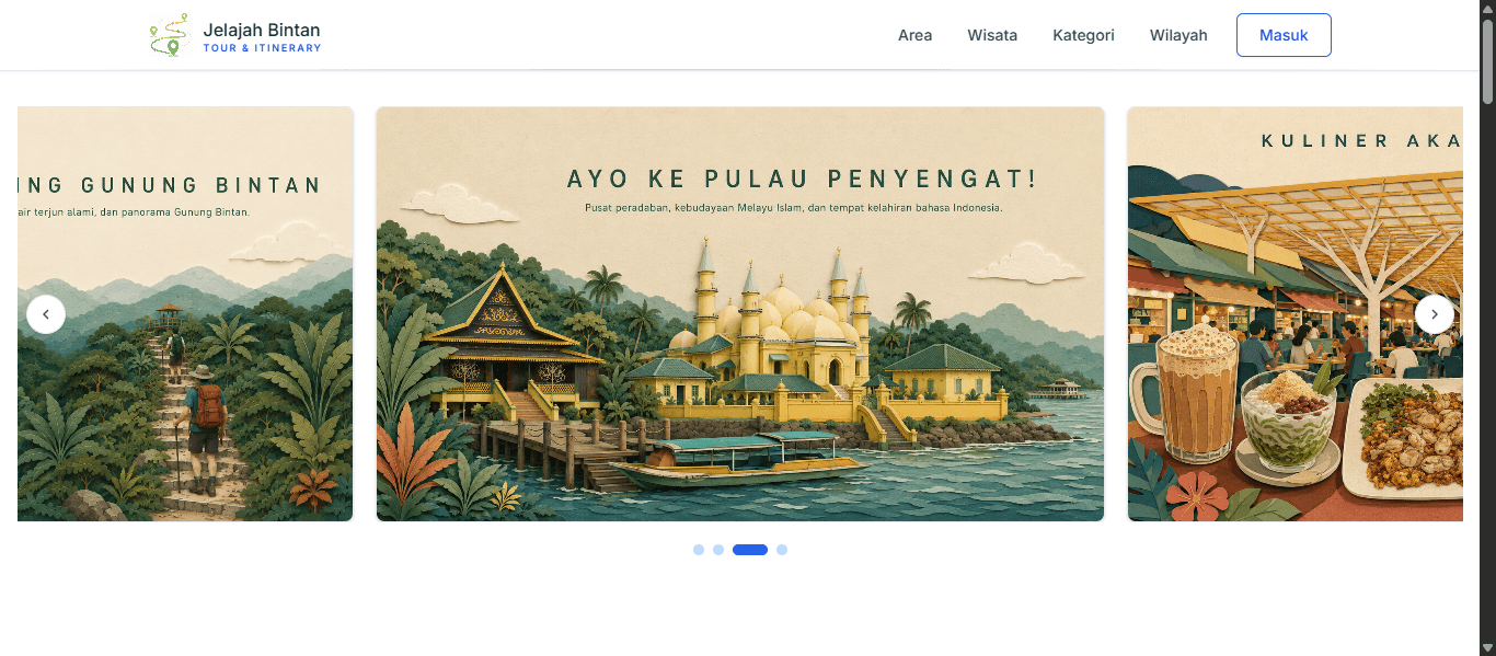 Screenshot platform Discovery Bintan Island